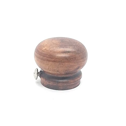 Image of FAPBADRI Simple Curtain End Caps /Finials for a 1 inch Pipe /Rod, Wooden, 2 Pieces
