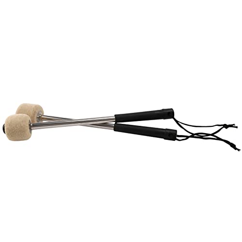 2 StüCke Trommel SchläGel Filz Kopf Schlagzeug SchläGel Pauken SchläGel mit Edelstahl,