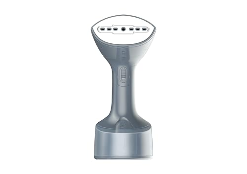 Image of Russell Hobbs 1500W Foldable Handheld Garment Steamer | Quick Heat-Up in 25s, 24g Constant Steam Output with Lock Button | Brush Attachment & 99.9% Bacteria Removal | RGS1500HANDYF (Grey)