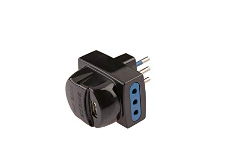Poly Pool PP0463.1 Adattatore Multiplo con USB, 10 a, Nero