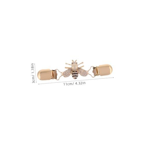 Broche abeille dorée : fixez vos cardigans et pulls ouverts facilement - 3