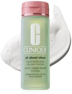 Clinique All About Clean Liquid Facial Cleanser Soap, Oily Skin Formula for Combination Oily to Oily Skin