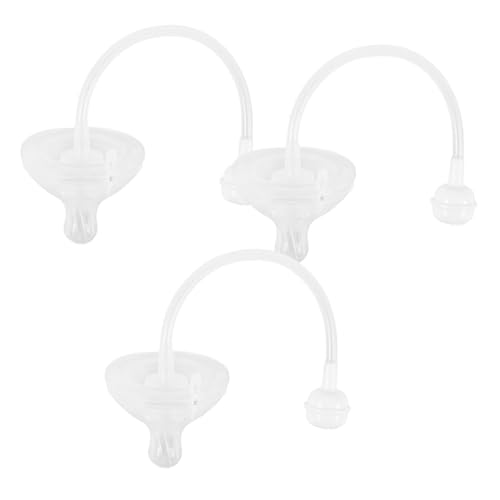 ibasenice 3 Botellas De Silicona Con Pajita Para Leche Pajitas Para Lactancia Tapas Con Arandelas De Tierra Cinta Adhesiva Tetinas Para Biberones Tarros Borlas Chupetes Con Barra
