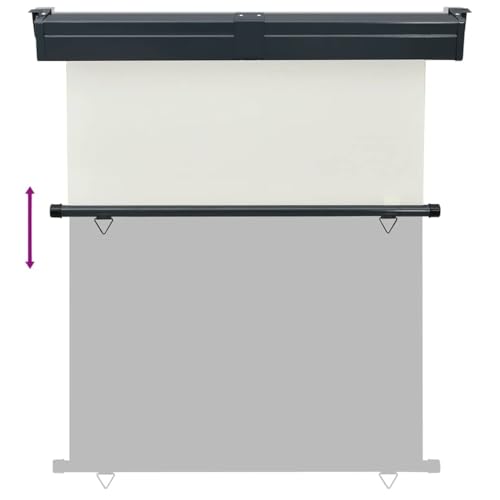 Store latéral balcon 145x250 cm store vertical extérieur alu - 5