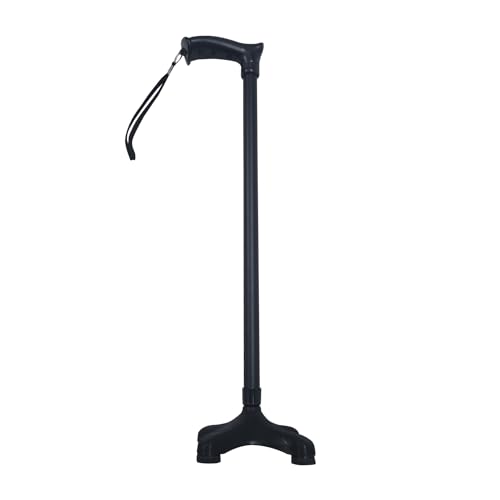 Image of Sahyog Wellness Height Adjustable Walking Stick for Elderly & Physically Challenged with 4 Legs (Black)