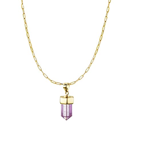 Collier en argent 925 géométrique en maille rectangle ornée d'un cristal zircon