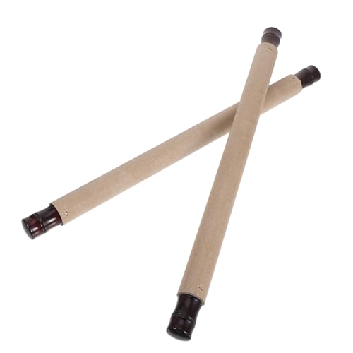 KONTONTY 2pcs Mounting Hanging Scroll Shaft Head Wood Scroll Rod Calligraphy Painting Wand DIY Calligraphy Wand DIY Writing Supplies Wood