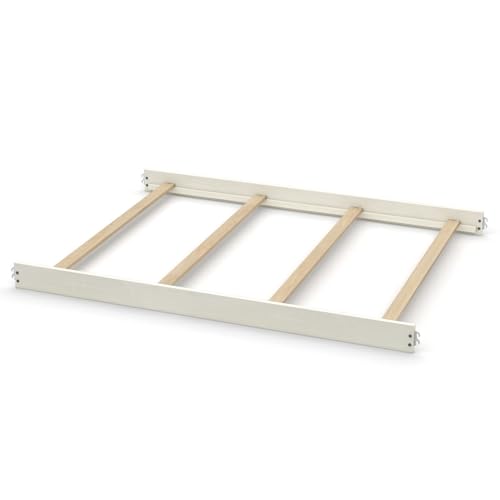 Image of Full-Size Conversion Kit Bed Rails for Oxford, Soho, Ozlo & Avalon Baby Convertible Cribs - Solid Wood - Toddler & Adult Rail for Full-Size Bed - Nursery & Baby Furniture (Heirloom White, Hook-On Kit)
