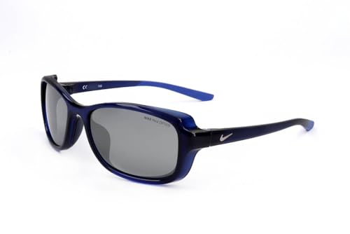 Nike CT8031-410 Breeze Sunglasses Midnight Navy Frame Color, Grey with Silver Flash Mirror Lens Tint