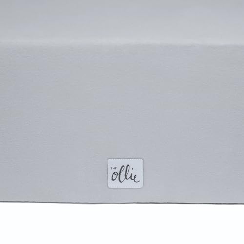 The Ollie Crib Sheet- Moisture-Wicking Material Keeps Baby Safe and Dry- Full Premium Elastic Perimeter- Easy to Pull On and Off- (Stone)