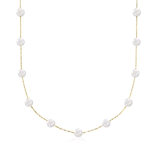 Ross-Simons 6-6.5mm Cultured Pearl Station Necklace