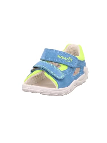 Superfit Jungen Flow Sandale, Hellblau Gelb 8410, 26 EU