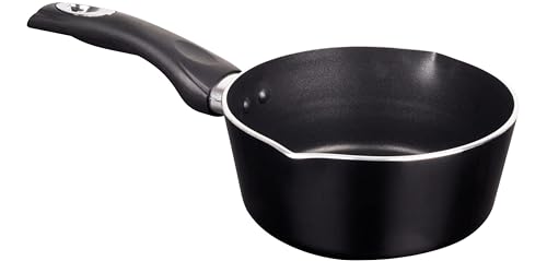 Non Stick Milk Pan Saucepan Set of 2 Pans 16cm & 18cm (2 litres Capacity) Black - Image 7