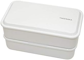 Bento Snack Box Dual for Perfect Lunch, Recycled Plastic Bottles Using, Eco-Friendly Lunch Box for Office, School, Takenaka Bento Box (Coconut White)