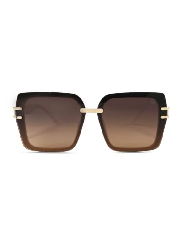 Image of HASHTAG EYEWEAR Stylish Square Sunglasses for Women | UV400 Protection | Oversized Designer Shades | Trendy Eyewear | Summer Sun Protection | Fashionable Goggle