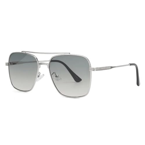 Lunettes de soleil de qualité pour hommes et femmes aux finitions argentées durables