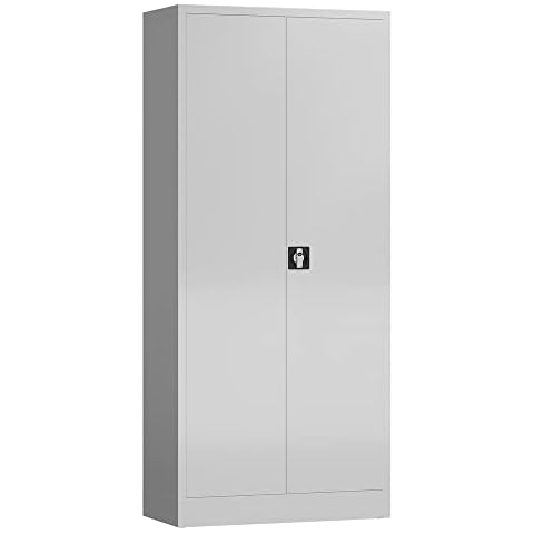 Aktenschrank Metallschrank abschließbar mit 2 Türen 4 Fachböden 1945 x 920 x 420 mm Werkzeugschrank Mehrzweckschrank Cover