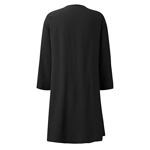 Womens Solid Color Jacket Adults Long Sleeve Lapel Trench Mid Length Coat Casual World of Dance Windbreaker4