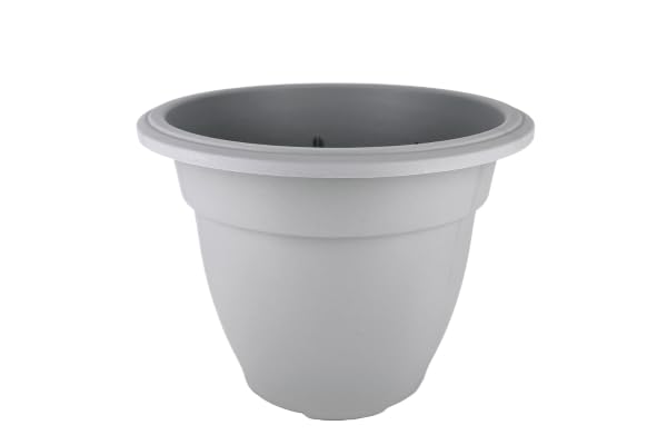 Foglish Home & Garden Round Bell Shaped Planter Plant Flower Pot (Grey, 38cm)
