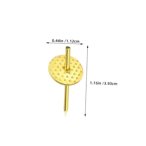 Image of DOITOOL Gold Flower Push Pins Set 50pcs Metal Picture Hanging Nails for Wall Art Frame Hanging Accessories Photo Display Hooks for Home and Office