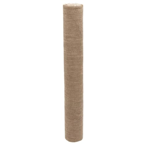 vidaXL Rollo de Yute, Tela de Arpillera, Rollo de Yute para Artesanía Rústica Corona, Protección Camino de Mesa, 1x25 m 100% Yute 200 gsm