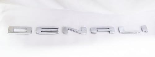 Image of 4Pcs Kit 19-22 Sierra Denali Letters Emblems 3D Badge Nameplate Decal Sticker 1500 HD 2500 HD 3500 hd AT4 Replacement for Sierra Denali (Chrome)