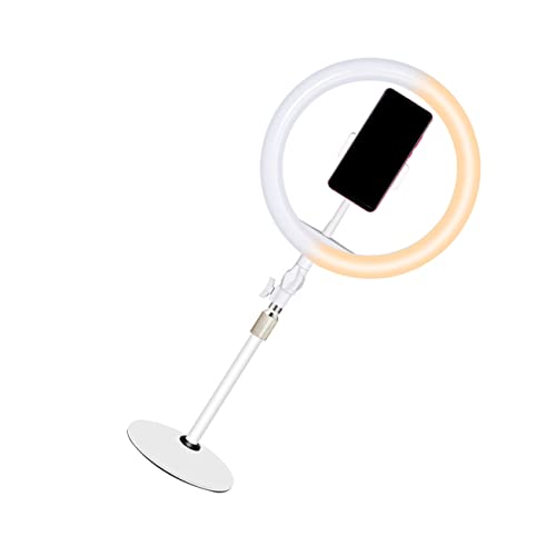 Housoutil 10 Desktop Extendable Live Fill Light Phone Holder Light for Selfie Ring Phone Beauty Led Lamp