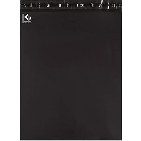 KKBESTPACK 200 Pcs 12x15.5 Poly Mailer Envelopes Shipping Bags Self Adhesive Waterproof Bags (Black), 12 x 15.5 Cover