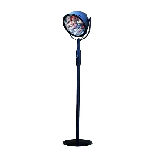 FAVEX - Chauffage électrique Côme sur pied - Extérieur - Acier Noir - 3 puissances de chauffe - 40 x 40 x 210 cm