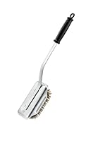 RÖSLE Barbecue-Reinigungsbürste SlideX, Hochwertige Grillbürste mit langem Stiel und Kunststoffgriff, wechselbare Borsten, Messing, Länge: 47,5 cm - Breite: 8,4 cm - Höhe: 8,5 cm