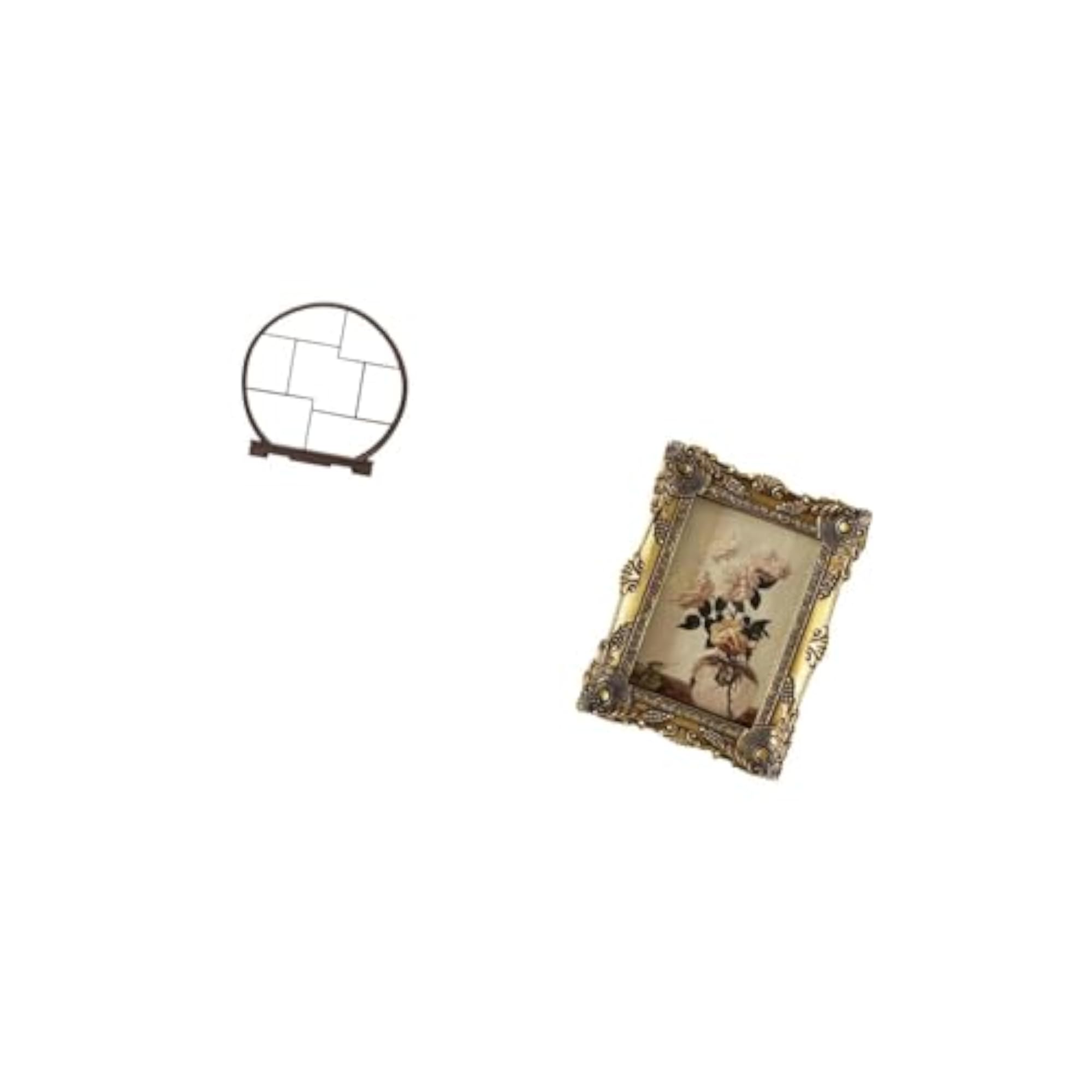 Antique Resin Display Rack for Home Office Tabletop