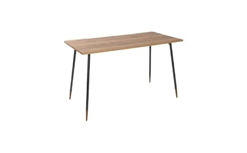 [&FREL]ワークテーブル 天板(ミディアムオーク)脚/フレーム(ブラック)幅90 奥行45 高さ72[ポリッシュ]