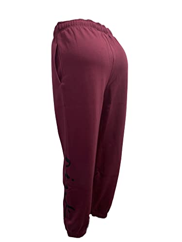 Victoria's Secret Pink Everyday Lounge Campus Pants Color Ruby/Maroon Size Medium Nwt #TOP3