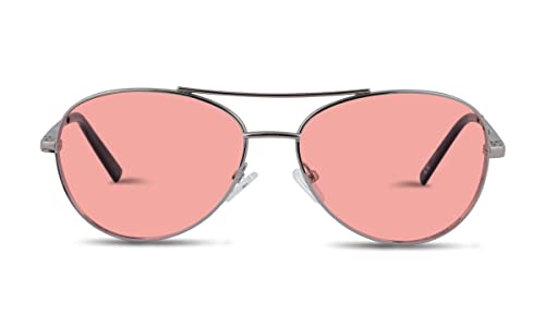 TheraSpecs (Bundle) Pilot Blue Light Glasses for Migraine Light Sensitivity, Silver, 57-17-138 - Image 2