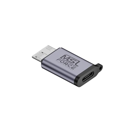 ���{�̒������ MSL FORCE Micro-B 3.0 �ϊ��A�_�v�^ SB3.2 Gen2 10Gbps SSD HDD �O�t�� �v���O&�v���C USB-C (���X) to Micro-USB (�I�X) 1��