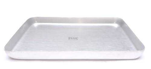Image of Prime Bakers and Moulders Aluminum Baking Tray, Silver (14x10 Inch)