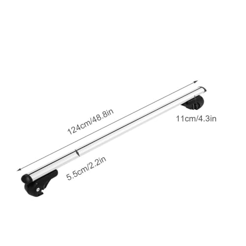 Barras transversales portaequipajes universales de aluminio 120cm para techo de coche 4
