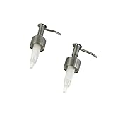 TIDTALEO 2 Pièces Pompes à Lotion Acier Inoxydable Têtes de Pompes pour Bouteilles de Remplacement pour Détachants Produits Visqueux