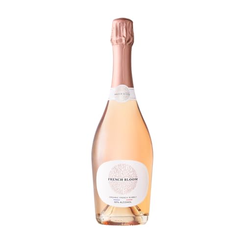 French Bloom Le Rosé, 0.0% Alcohol-Free Sparkling Wine, 750ml - Certified Organic, Vegan, Low Calorie, Pregnancy Friendly, Sulfite-Free - Made with Fine Organic Wine, No Preservatives or Added Sugar