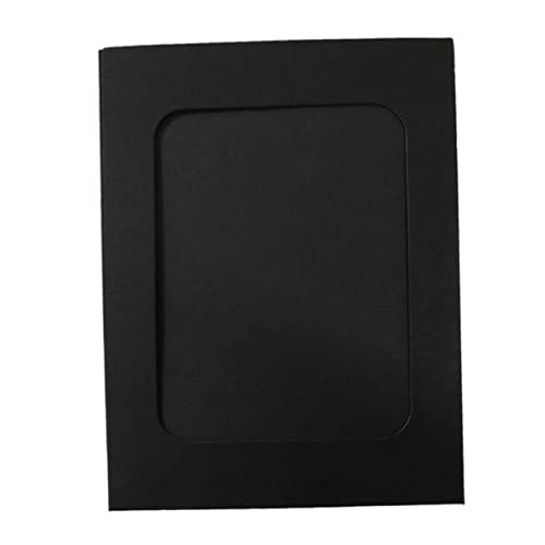 PRETYZOOM Vintage Photo Frame Craft Paper Frames with Clips for Hanging Pictures for Home Decor and Special Events All Black Design