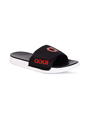 Image of AADI Men's Synthetic Leather Daily Casual Sliders /Flip Flop & Slippers