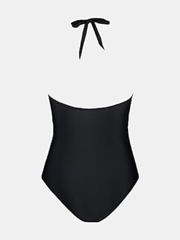 CUPSHE Badpak uit één stuk voor dames, diepe V-hals, halterrug CUPSHE Badpak uit één stuk voor dames, diepe V-hals, halterrug