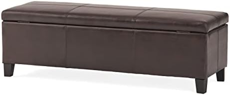 Christopher Knight Home Glouster PU Storage Ottoman, Brown