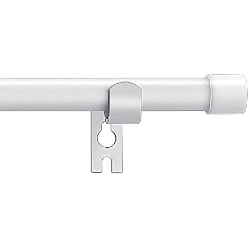 Alskarhem White Curtain Rods for Windows 32 to 90 Inch,5/8 Inch Small Curtain Rod Set With Brackets