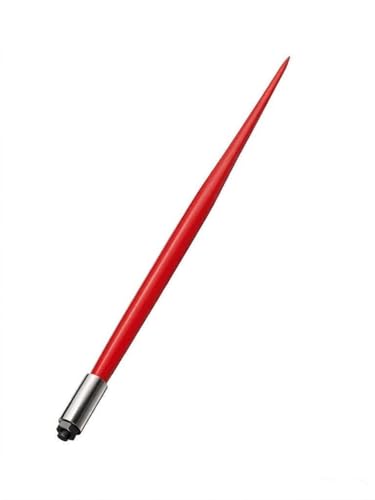 49 Quick Attach Hay Spear 4 500 Lbs Capacity Square Bale Spear with Hex Nut & Sleeve Red Powder Coated Spring Steel Hay Bale Spike for Tractors Loaders Buckets