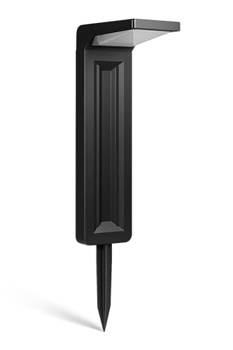 damastoreitalia Lampioncino Lampione Paletto LED con Pannello Solare e picchetto da Giardino 6W CCT Luce calda, Luce fredda, Luce Naturale, IP65, 200 lumen (Fisso)