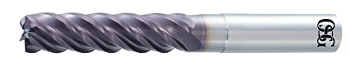 オーエスジー チタン合金用5枚刃超硬エンドミルロング形不等リード 外径25mm 全長190mm 刃長100mm シャンク径25mm UVXL-TI-5FL 25×R3×125(8555655)