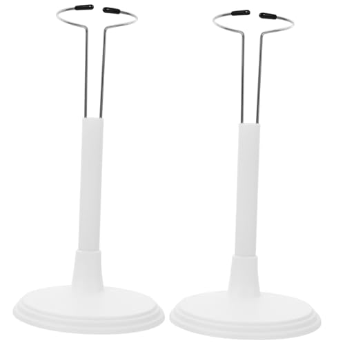 FRCOLOR 2 Piezas Soporte Portátil para Muñecas de Rack Blanco Resistente de PVC para Exhibición y Almacenamiento Casa o Tienda