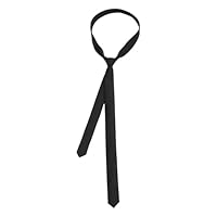 AJUNLKVDR krawatte schwarz,schwarze krawatte,krawatten kostüm schmal tie,black frauen scarf,schal schmale seide,für damen herren