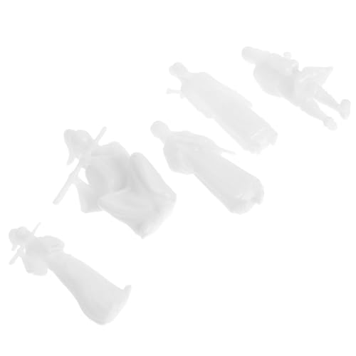 DEARMAMY Lot de 5 Figurines Chinoises Anciennes Miniatures en Résine, Micro-Paysage Décoratif 3 Cm, Ornements pour Bonsaïs, Terrariums et Jardins, Sculpture Figurative Antique, Décoration